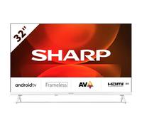 Televisor SMART TV Sharp 32" LED HD DVB-T2 Android 32FH2EA FRAMELESS Blanco
