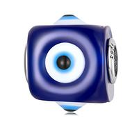 Teleye Abalorio De Amuleto De Ojo De Demonio De Plata De Ley Charm