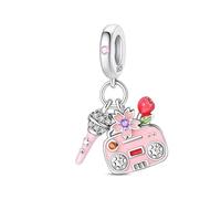 Teleye Charm de floración musical, Charm de pulsera con cuentas, apto para pulseras de 3 mm a 4,5 mm