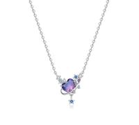 Teleye Collar Corazón Planeta, Joyería Cotidiana Minimalista