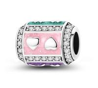 Teleye Deseo - Charm de adorno de cuerda de cuentas de cubo, Charm de pulsera con cuentas, apto para pulseras de 3 mm a 4,5 mm