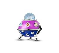 Teleye Dije de adorno de cadena OVNI, dije de pulsera con cuentas, apto para pulseras de 3 mm a 4,5 mm