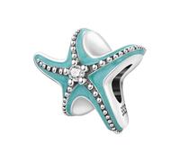 Teleye Dije de cuentas de estrella de mar, dije de pulsera con cuentas, apto para pulseras de 3 mm a 4,5 mm