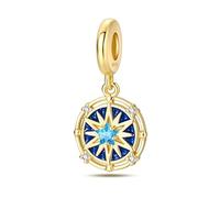 Teleye Dije de disco de estrella mágica, dije de pulsera con cuentas, apto para pulseras de 3 mm a 4,5 mm