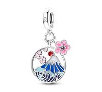 Teleye Dije del Monte Fuji, dije de pulsera con cuentas, apto para pulseras de 3 mm a 4,5 mm