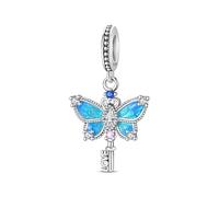 Teleye Dreamy Magic Key - Abalorio chapado en plata, exquisita cuenta decorativa compatible con pulseras clásicas