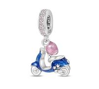 Teleye Encanto romántico del vehículo eléctrico, encanto de la pulsera con cuentas, apto para pulseras de 3 mm a 4,5 mm