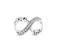 Teleye Infinite Love - Abalorio chapado en plata, exquisita cuenta decorativa compatible con pulseras clásicas