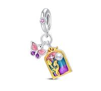 Teleye Monet 's Garden Colgante Charm, pulsera con cuentas Charm, apto para pulseras de 3 mm-4,5 mm