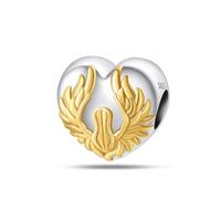 Teleye Protect Of Angels Charm, Charm de pulsera con cuentas, apto para pulseras de 3 mm a 4,5 mm