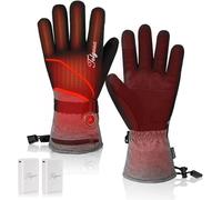 Telguua Guantes Calefactables para Hombre Mujer con Batería de 5500mAh 7.4V Recargables Eléctricamente,3 Temperaturas Ajustables Pantalla Táctil Gruesos Impermeables a Prueba de Viento para Exteriores