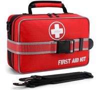 TELIAO Kit completo de primeros auxilios de emergencia de 430 piezas gran kit médico para el hogar, coche, camping, viajes, senderismo, camión, deportes y emergencias al aire libre,
