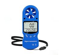 Telituny Anemómetro Portátil Digital 3 in 1, Medidor de Velocidad del Viento con Sensor de Temperatura y Humedad, Mini Anemómetro Mano con Rueda Alada 0,3-30 m/s, para Tiro Windsurf Pesca Caza