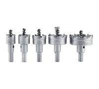 Telituny Brocas Coronas Metal, 20 mm 25 mm 30 mm 40 mm 50 mm 5 piezas sierra perforadora Kit HSS TCT Cores Herramienta cortadora orificios para metal Acero inoxidable Hoja hierro Latón Fibra vidrio