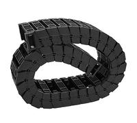 Telituny Cadena portacables, cadena portacables serie Silent 66 de nailon, de bajo ruido completamente cerrada con eslabones extraíbles para máquinas CNC y grabado, serie S25, 1 (S25 x 100, longitud 1