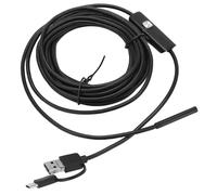 Telituny Cámara Endoscopio, 5.5mm IP67 Impermeable, 640x480 HD Borescope con 6 Luces LED, 70° Ángulo de Visión, Compatible con androids y wind ows, para Motor de Coche, Fontanería, (2m)