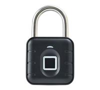 Telituny Candado Biométrico, IP67 Impermeable con Huella Digital, 10 Huellas, Aleación de Zinc & Acero Inoxidable 304, para Armarios, Maletas, Puertas