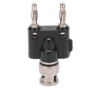 Telituny Conector Adaptador U28 BNC Macho a Conector Banana Doble Accesorio de Prueba de osciloscopio de Alta confiabilidad para Pruebas eléctricas Material ABS de Cobre 20 mm de Longitud