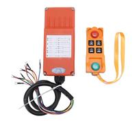 Telituny Control Remoto inalámbrico Industrial, CA 220 V 4 Canales 100m grúa Control Remoto con 1 transmisor y 1 Receptor, para grúas industriales eléctricas, grúas Puente y Bombas de hormigón