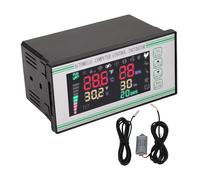 Telituny Controlador Automático para Incubadora de Huevos, Termostato Digital Humedad con Pantalla Color 4.3", 6 Canales para Calefacción, Volteo, Ventilación, XM-18S