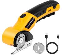 Telituny Cortadora Eléctrica Inalámbrica, Tijeras SK5 con Luz LED, para Cortar Alfombra, Cuero y Cartón (Sin hoja)