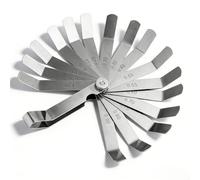 Telituny Galgas de Espesores de Acero Inoxidable, 0,05-1,00 mm Galga Espesore, 16 Hojas Galgas Reglaje Valvulas, Calibre de Medidor Curvo, para Comprobación de Soldaduras y Holguras