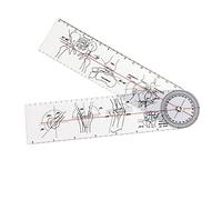 Telituny Goniometro, 360° PVC Goniometro Fisioterapia Transparente (cm/inch), 15cm Goniómetro Ortopédico Manual Multifunción Terapia Herramienta Ortopédica, per Fisioterapia/Articulación Ortopédica