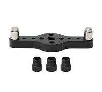 Telituny Guía de perforación del agujero para la carpintería, cubierta de buje para taladro de aleación de aluminio con casquillos 6/8/10 mm, localizador de agujeros para el borde para