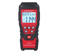 Telituny HABOTEST HT617B Termómetro digital de 2 canales Probador de temperatura portátil Mide la temperatura del líquido para altos hornos e hidrógeno líquido