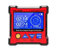 Telituny Inclinometro Digital 4x90°, DXL360S Goniometro, Resolución 0,01° | Caja de Nivel Digital de Precision Dual Axis Level Box Digital Angle Finder Professional, para Carpintería, Construcción