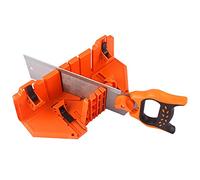 Telituny Ingletadora Manual, 14" Caja de Ingletes de 0°/22,5°/45°, Sujeción de Múltiples ángulos de Alta Resistencia con Mordazas de Abrazadera Ajustables, para Artesanos de Trabajos Arquitectónicos