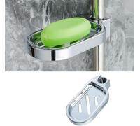 Telituny Jabón de Riel de Ducha de 22 mm, ABS Jabonera Ducha sin Taladro para Barra Ducha, Caja de jabóns de Viaje con Agujeros de Drenaje, para Cocina, Hogar, Baño, Viaje, Campamento, Gimnasio
