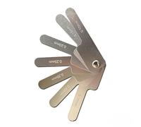 Telituny Juego De Galgas De Espesores, 7 Hojas Galgas Reglaje Valvulas 0,1-0,5 mm, Calibrador de Hojas Dentales Acero Inoxidable, Calibrador de Espesores Métrico, para Medición Espacios Entre Dientes