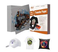 Telituny Papel de transferencia para textiles oscuros, A4, 20 hojas, lámina de transferencia de planchado, para impresión de camisetas negras, para impresora de inyección de tinta