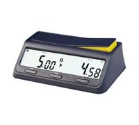 Telituny Reloj de ajedrez Leap Temporizador de ajedrez Digital Cuenta atrás con retardo Adicional y función de Alarma para Juego de Mesa de ajedrez Profesional