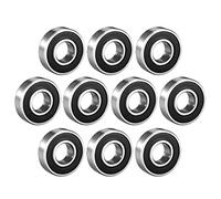 Telituny Rodamiento rígido de bolas sellado, Ball Bearings 10 Uds 6202-2rs 15x35x11mm rodamientos rígidos de bolas acero sellados de goma de doble cara para máquinas herramienta, equipos electrónicos