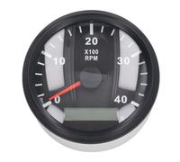 Telituny Tacómetro 85 mm, DC 9-32 V Tacómetro de Barco impermeable, 4000 RPM medidor de velocidad de motores diésel, para coches, motos, barcos, yates y camiones con motor diésel
