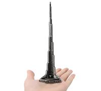 Telituny Torre Burj Khalifa, torre de aleación de 18 cm, modelo torre Khalifa, escritorio en miniatura para manualidades, oficina, hogar
