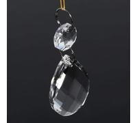 Telituny Transparente Atrapasoles Cristal Colgante, 10 Piezas 38mm Lagrimas de Cristal de Prismas de Lámpara de Luz Accesorios de Bricolaje, para Araña Ventana Jardín Decoración de Bodas