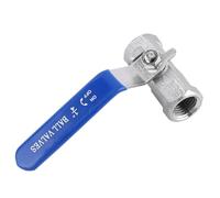 Telituny Válvula de Bola Acero Inoxidable, Roscas Hembra BSP, Acero Inoxidable 304, Paso Reducido, 1000 PSI, 1/4" a 1-1/2" (3/8 "(3 puntos))
