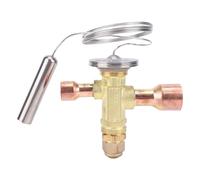 Telituny Válvula de Expansión Termostática, 27kW 7.5TR Válvula TXV de Ecualización Externa, Entrada de 5/8 Pulgadas Salida de 7/8 Pulgadas, Tubo Capilar de 1,5m, Compatible con R2