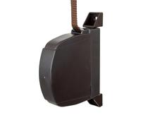 TELKES - Recogedor de Persiana Exterior Abatible - Enrollador de sobreponer con cinta para fijación en Pared o Marco Ventana - Sistema Universal (Chocolate, Cinta 14mm)