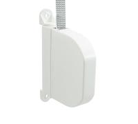 TELKES - Recogedor de Persiana Exterior Abatible - Enrollador de sobreponer con cinta para fijación en Pared o Marco Ventana - Sistema Universal (Blanco, Cinta 20mm)