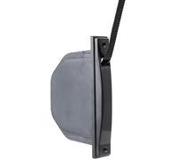 TELKES Recogedor Persiana Empotrado Negro con Cinta 20 mm x 5 m Carrete Cuerda Enrrollable Mecanismo de Muelle Interior Sistema Polea Rollo Tirador Recambio de Cajetin Compacto (Negro, Cinta 20 mm)