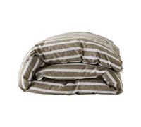 Tell Me More Funda nórdica de algodón a rayas Tell Me More Olive. 240x220 cm