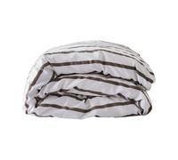 Tell Me More Funda nórdica de algodón a rayas Tell Me More Taupe. 220x220 cm