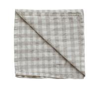 Tell Me More Servilleta de lino a cuadros Gingham 45x45 cm Natural