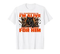 Tell Schrödinger I'm Alive and I'm Coming for Him Funny Camiseta gráfica económica, Hombre, Blanco, XL