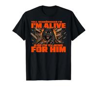 Tell Schrödinger I'm Alive and I'm Coming for Him Funny Camiseta gráfica económica, Hombre, Negro, XL