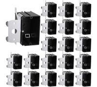 Tellegloww Paquete de 20 cajas eléctricas ajustables de 1 banda, 21 Cu en caja de salida eléctrica de una sola banda para nuevos trabajos y remodelaciones antiguas, unidad de conexión de dispositivo
